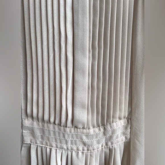 Zara Trafaluc white pleated pintuck tank blouse   Size L - Picture 2 of 7